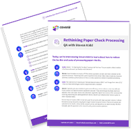 Rethinking Paper Check Processing